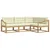 Set vanjskih sofa s jastukom 3 pcs Bijela i krem Poliester