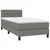 Vidaxl Box spring postelja z vzmetnico temno siva 100x200 cm blago