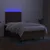 Vidaxl Box spring postelja z vzmetnico LED tem. rjava 120x200 cm blago