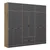 Hanah Home Garderober Elina-8910, 277x253x52 cm, Antracit