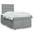 Vidaxl Box spring postelja z vzmetnico svetlo siva 120x200 cm blago