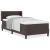 Vidaxl Postelja boxspring z vzmetnico Temno rjava 90 x 190 cm