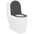 WC daska Antracit 47 x 36 x 3,4 cm Duroplast