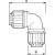 Cevna spojka 90° fi 32 mm polimer 9ALR9C32