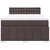 Vidaxl Box spring postelja z vzmetnico temno rjava 140x200 cm blago