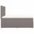 Vidaxl Box spring postelja z vzmetnico taupe 140x190 cm blago