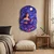 WallXpert MDF zidna slika nepravilnog oblika ART3DCNCMDL10, žena svira žičani instrument pod punim mesecom, 49 x 32 cm