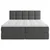MID.YOU POSTELJA Z VZMETNICO 140 cm x 200 cm , les, tekstil, leseni material temno siva