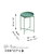 Hanah Home Klub sto 46x56x46cm Zeleni