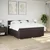 Vidaxl Box spring postelja z vzmetnico temno rjav 200x200 cm blago