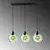 Opviq Luster Benek-20-14345, 70x20x120, IP20, Crno-zeleni