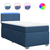 VIDAXL Box spring postelja z vzmetnico modra 90x190 cm blago