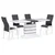 eoshop Jedilni stol sivo blago + belo usnje/krom DCL-433 GREY2