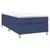 Vidaxl Box spring postelja z vzmetnico moder 90x190 cm blago