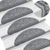 Prostirke za stepenice 10 kom 56x17x3 cm sive poluokrugle