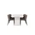 Venture Design Jedilna miza in stol komplet Olga in Modesto 200x90x75 cm bela rjava