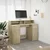 Radni stol s LED svjetlima hrast 120x55x91 cm konstruirano drvo