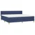 Vidaxl Box spring postelja z vzmetnico modra 200x200 cm blago
