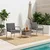 Bistro set za vrt s jastukom 3 pcs Sivi poliratan