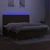 Vidaxl Box spring postelja z vzmetnico LED temno rjava 200x200cm blago
