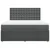 Vidaxl Box spring postelja z vzmetnico temno siva 180x200 cm blago
