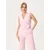 Sinsay - Elegantne pantalone sa faltama - pastelno roze