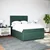 Vidaxl Box spring postelja z vzmetnico temno zelena 160x200 cm žamet