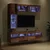TV ormar s LED svjetlima 7 pcs Staro drvo Konstruirano drvo