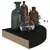 Plutajuće kutne police 2 kom crne 25 x 25 x 3,8 cm MDF
