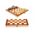 Verkgroup 3v1 lesena šahovnica backgammon in dama 30x30cm lesene figure