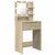 vidaXL Toaletne mize za spalnice Sonoma hrast 80 x 39,6 x 135 cm