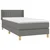 Vidaxl Box spring postelja z vzmetnico temno siva 80x200 cm blago