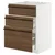 METOD / MAXIMERA Pod.element sudop. i 3front/2fioke, bela/Stensta tamnobraon jasenov furnir, 60x60 cm