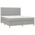 Vidaxl Box spring postelja z vzmetnico svetlo siva 180x200 cm blago