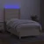 Vidaxl Box spring postelja z vzmetnico LED krem 90x190 cm blago