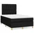 Vidaxl Box spring postelja z vzmetnico črna 120x190 cm blago