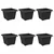 Kvadratna saksija za cvijeće 6 pcs Crna 23 x 23 x 17,5 cm