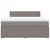 Vidaxl Box spring postelja z vzmetnico taupe 180x200 cm blago