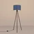 Sollux SL.1855 - Podna lampa NEVIA 1xE27/15W/230V plava