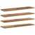 vidaXL Polica za knjige 4 pcs Rjava 100 x 40 x 1.5cm Iverna plošča