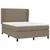 Vidaxl Box spring postelja z vzmetnico taupe 140x200 cm blago