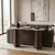 HANAH HOME Polica Zen Travertine Walnut