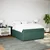 Vidaxl Box spring postelja z vzmetnico temno zelena 140x200 cm žamet
