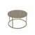 Hanah Home Royal klub sto O 75 cm, zlatna / bronzano staklo