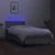 Vidaxl Box spring postelja z vzmetnico LED svetlo siva 90x190 cm blago