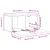 Set TV komoda 3 pcs Crna 60 x 30 x 30 cm Konstruirano drvo