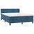 Vidaxl Box spring postelja z vzmetnico temno modra 140x190cm žamet