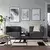 LILLEHEM Modul. sofa dvosed s pom. stočićem, Gunnared tamnosiva/metal