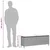 Vidaxl Vrtna klop z blazino rjava 110x30x40,5 cm poli ratan
