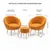 ATELIER DEL SOFA Fotelje i tabure Lida Wellsoft Orange
